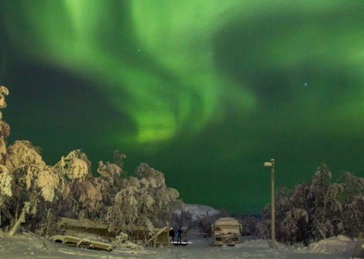 Top 10 voor je ultieme Zweden bucket list 5 Noorderlicht in de buurt van Camp Ripan in Kiruna