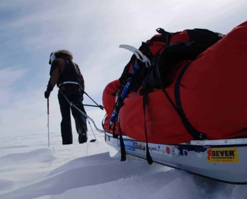 Man-hauling in Greenland