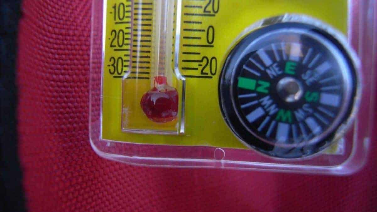 Temperature below Freezing