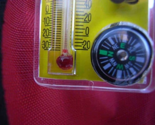 Temperature below Freezing