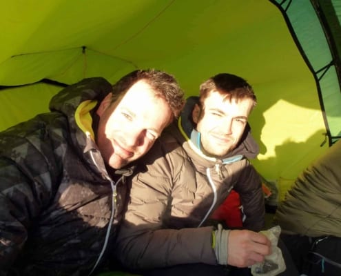 Remco Geerdink en Luuk in de tent finse2018 hjg 118 Luuk's experience in Norway
