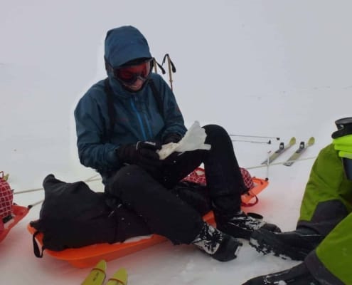 Pauze op de slee tijdens een expeditie finse2018 hjg 22 Luuk's experience in Norway