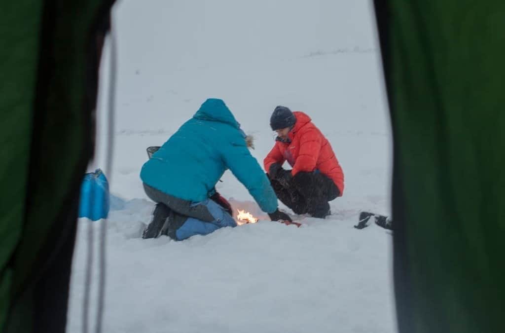 Paul and Henk-Jan making a fire