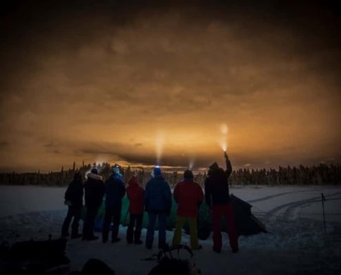 Op jacht naar het Noorderlicht in Zweeds Lapland Op jacht naar het Noorderlicht in Zweeds Lapland