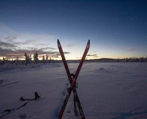 Zonsondergang Noord Zweden Zonsondergang Noord Zweden