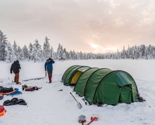 Winter Camping in Northern Sweden