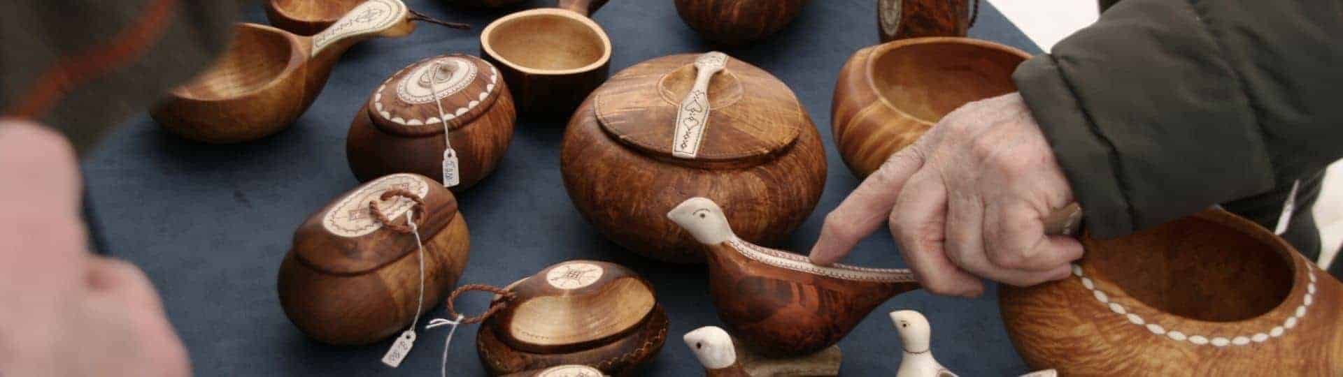 Sami handwerk op de Sami jaarmarkt in Jokkmokk SÁMI CULTURE EXPERIENCE