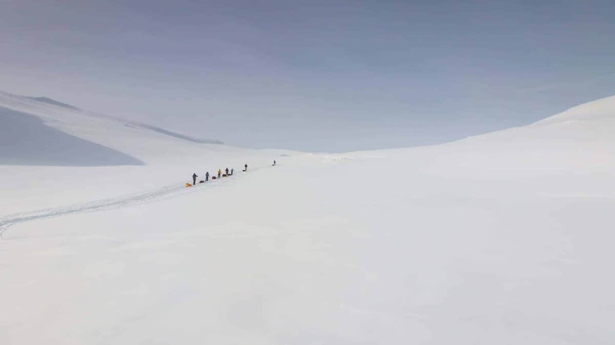 Kungsleden Trail in Winter in Sweden
