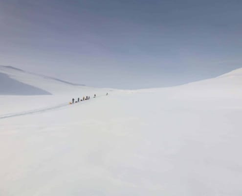Kungsleden Trail in Winter in Sweden