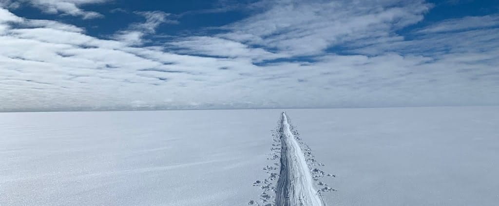 Uitleg over navigeren op Groenland 1 Spoor getrokken tijdens de oversteek van Groenland