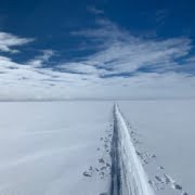 Spoor getrokken tijdens de oversteek van Groenland Spoor getrokken tijdens de oversteek van Groenland