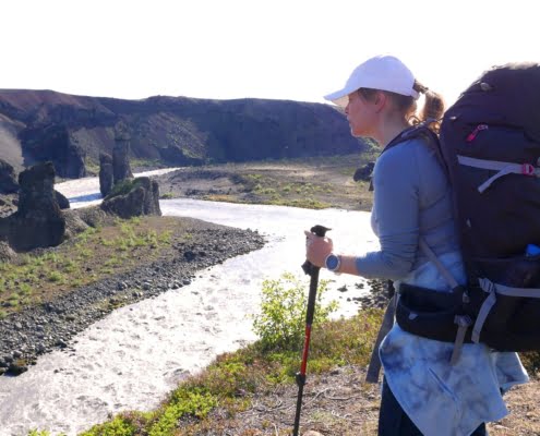 Uitzicht over een canyon in Noord IJsland
