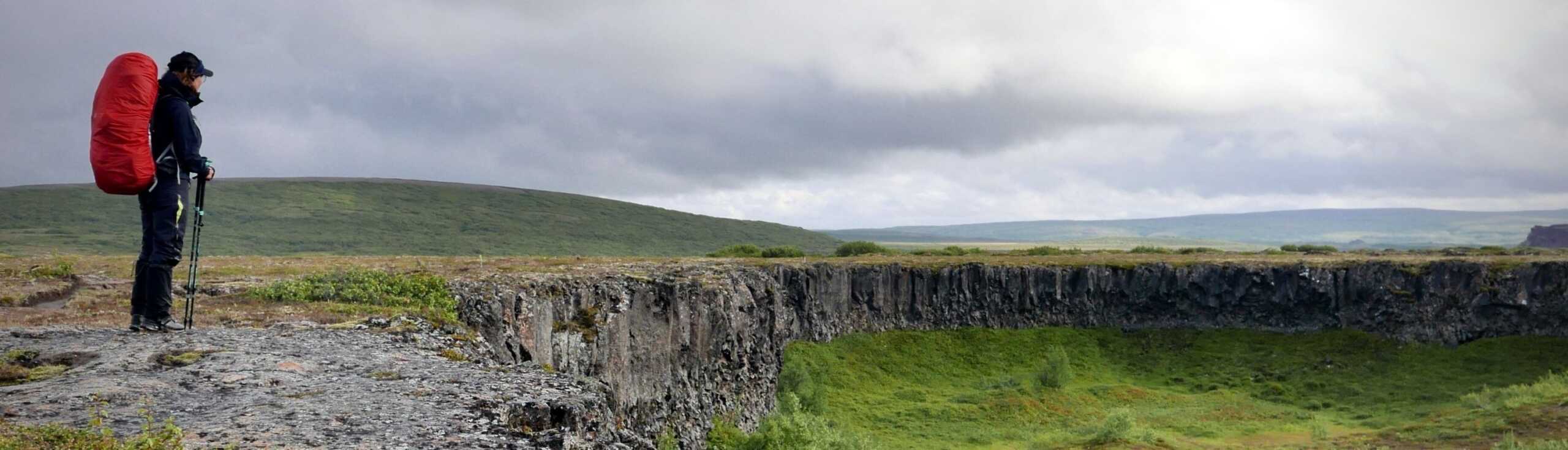 Uitzicht over de Asbyrgi vallei in IJsland